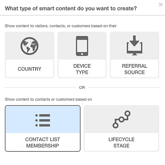 Smart-Content-Contact-List-Membership