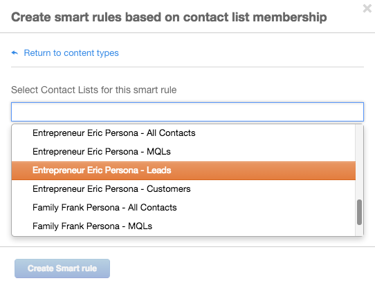 Contact List Personalization