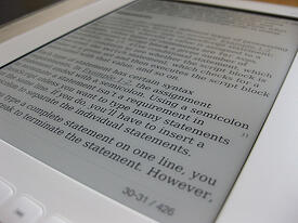 ebook on ereader