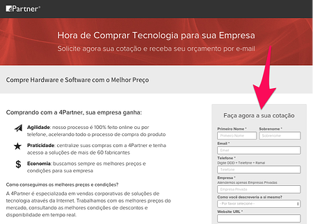 4Partner Landing Page