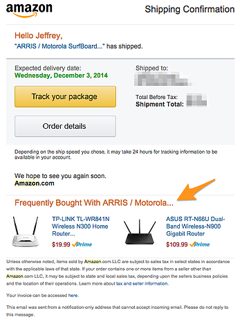 Amazon-cross-sell-email