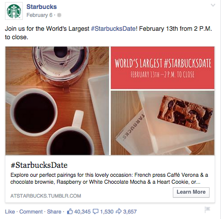 starbucks facebook ad