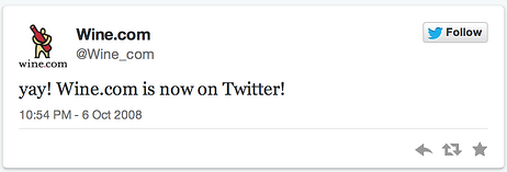 wine.com first tweet