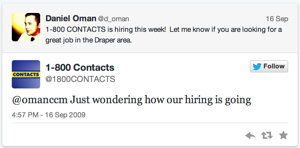 1800contacts first tweet