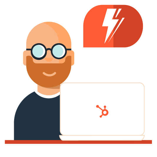 Mann am laptop nutzt KI Email Generator