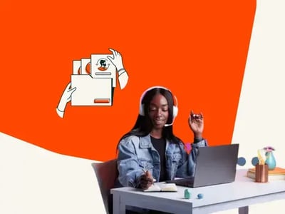 woman works on key account management 