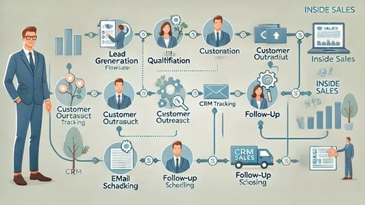 インサイドセールスの業務フローとは？導入手順も解説
