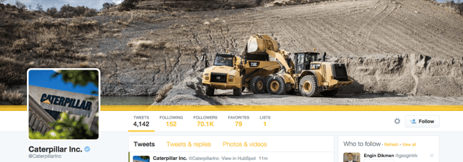 Caterpillar Inc.のTwitterカバー写真