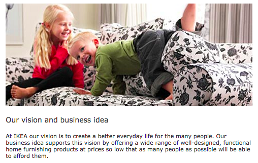 visão de negócios da IKEA - estratégia de marca