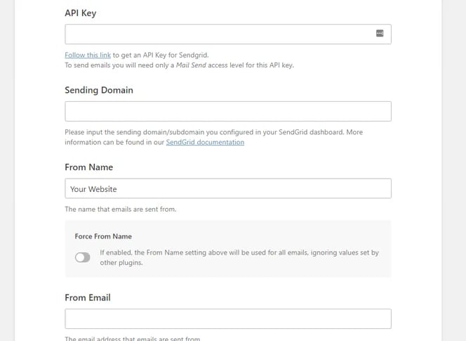 SMTP wordpress plugin API installation