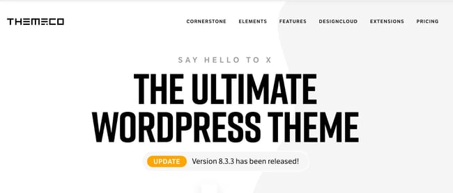 X theme Landing Page WordPress Theme