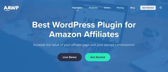 product page for the amazon affiliate wordpress plugin AAWP