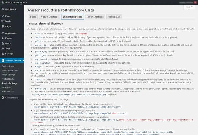 Amazon Product in a Post Plugin