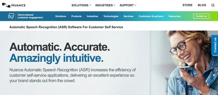 nuance Example of Voice Recognition CS Technology