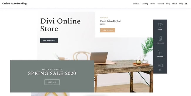 demo page for the amazon affiliate wordpress theme divi