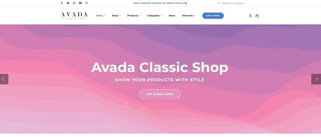 demo page for the amazon affiliate wordpress theme avada