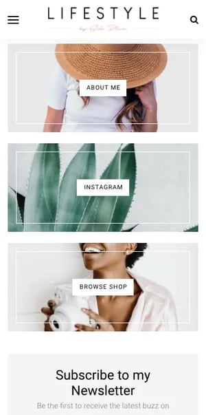 mobile preview of the mobile friendly wordpress theme Sitka