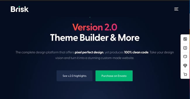 Brisk Landing Page WordPress Theme