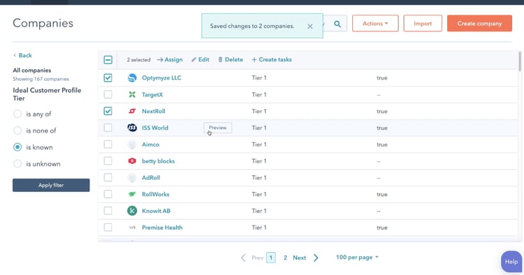 HubSpot account based marketing