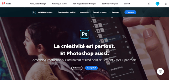 logiciel web design photoshop
