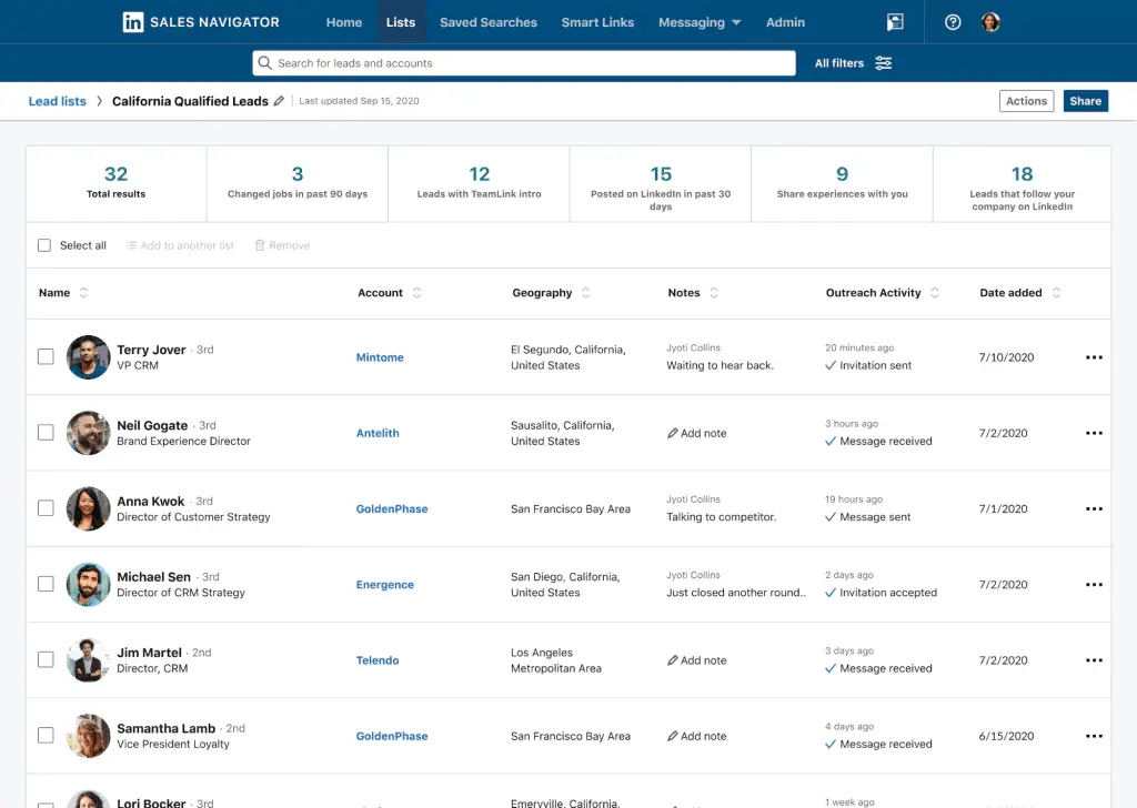 sales tool linkedin sales navigator
