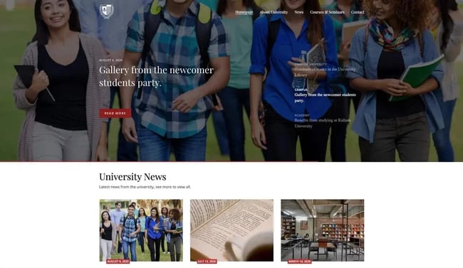 online course wordpress themes: kalium 