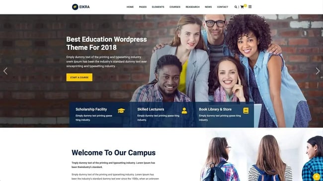online course wordpress themes eikra