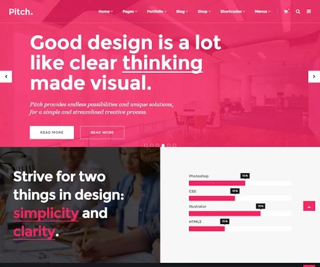 pitch wordpress theme for creatives