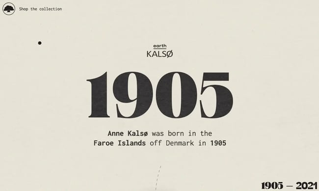 vintage website design example: kalso