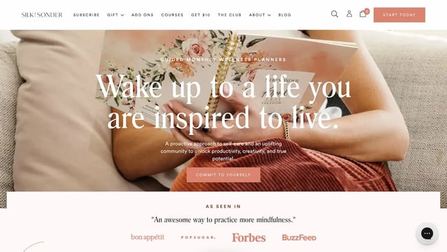 vintage website design example: silk + sonder
