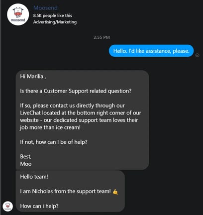 Moosend-social-media-customer-service