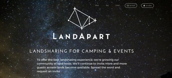 website under construction page with a night sky background