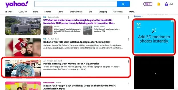 Google Adsense example