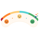 échelle de satisfaction client avec smileys