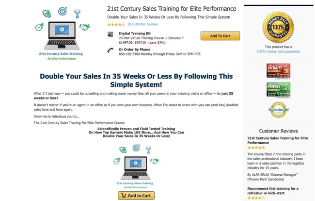 Brian Tracy 21st century sales training course. 