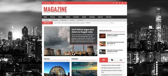 demo of the wordpress theme for adsense mh magazine
