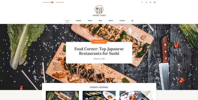 demo of the wordpress theme for Adsense Avada