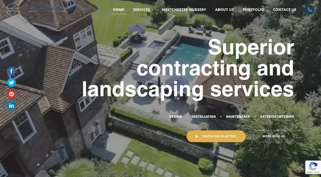 landscaper website design example: domenick bulfamante and sons inc