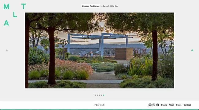 landscaper website design example: mark tessier