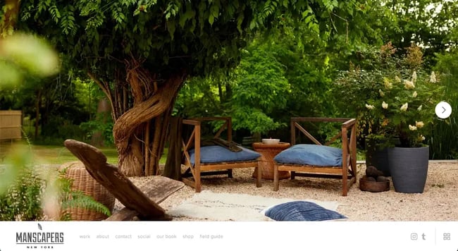 landscaper website design example: manscapers