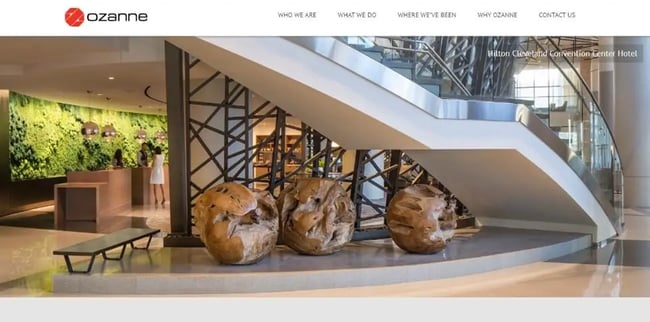 Best construction company website designs, example from Ozanne Construction