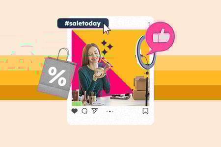 social media campaigns examples: image shows a person in an instagram style post 