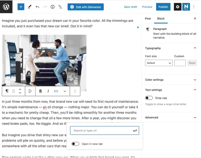How to create WordPress blog: Example of a visible image in a WordPress Blog