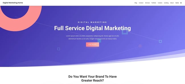 demo for the multipurpose wordpress theme divi