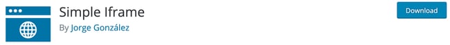 iframe wordpress plugin: simple iframe