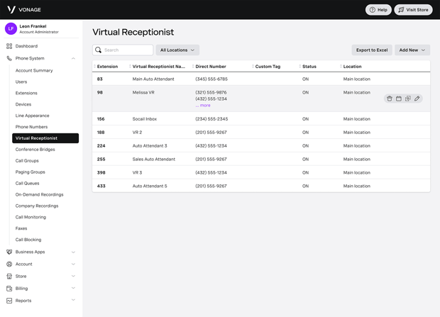 Vonage-auto-attendant