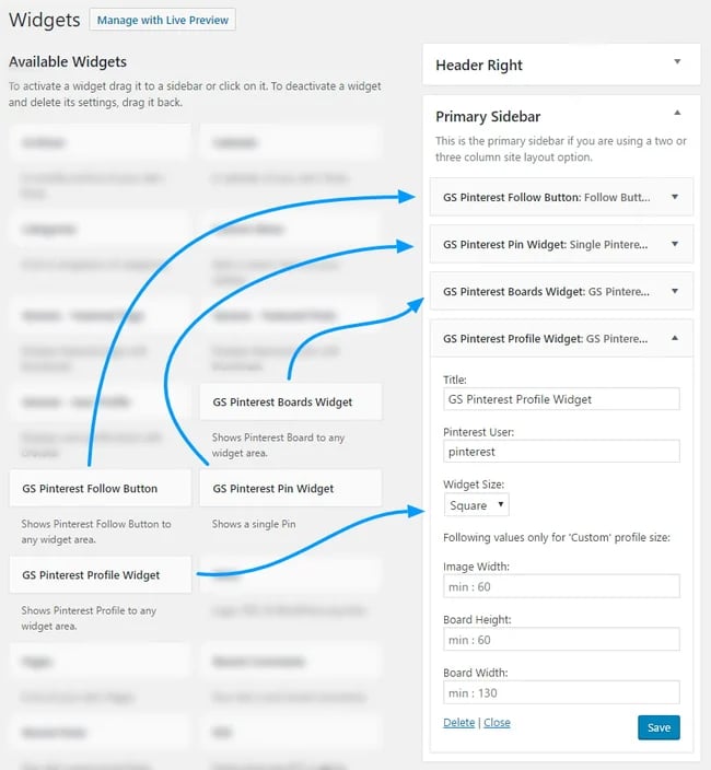 GS Pins WordPress plugin for Pinterest