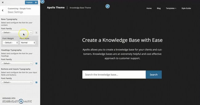 WordPress plugins Google: Google Fonts