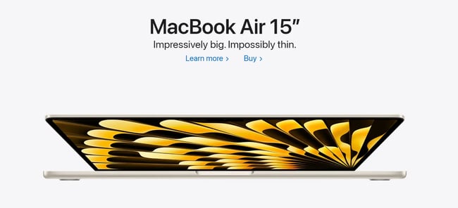 learn more CTA : Apple 