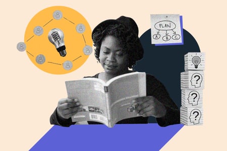 woman discovering what is a knowledge base